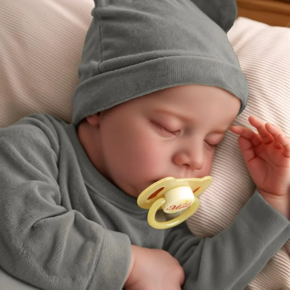 🆕17inch Silicone Body Newborn Baby Doll Poseable Limbs Sleeping Doll Girl